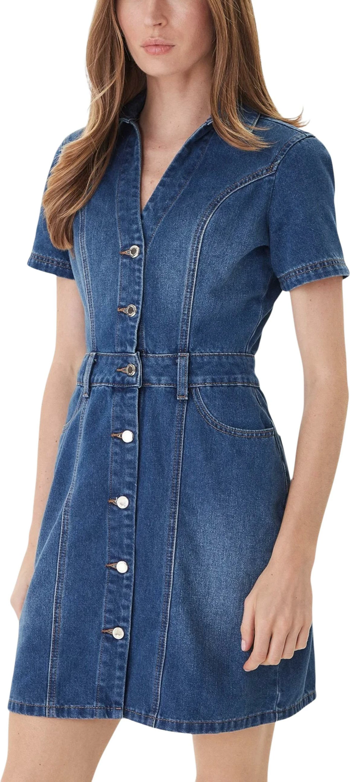 Fustan midi për femra Morgan De Toi 241-ROGLA, denim i errët [Ngjyra: 34]