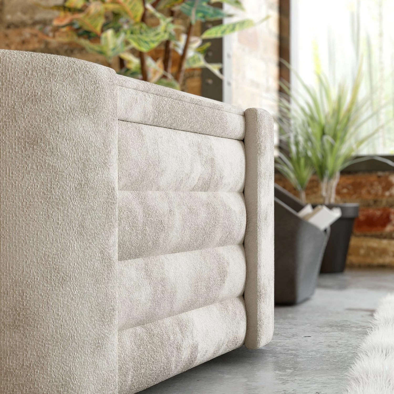 Bankë Atelier del Sofa, ngjyrë krem, Rosa Boxed