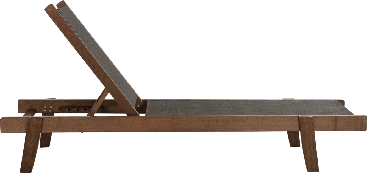 Shezllon profesional për plazh, dru ahu, ngjyrë arre, FH10356.04, 200x61-66x31-91H cm