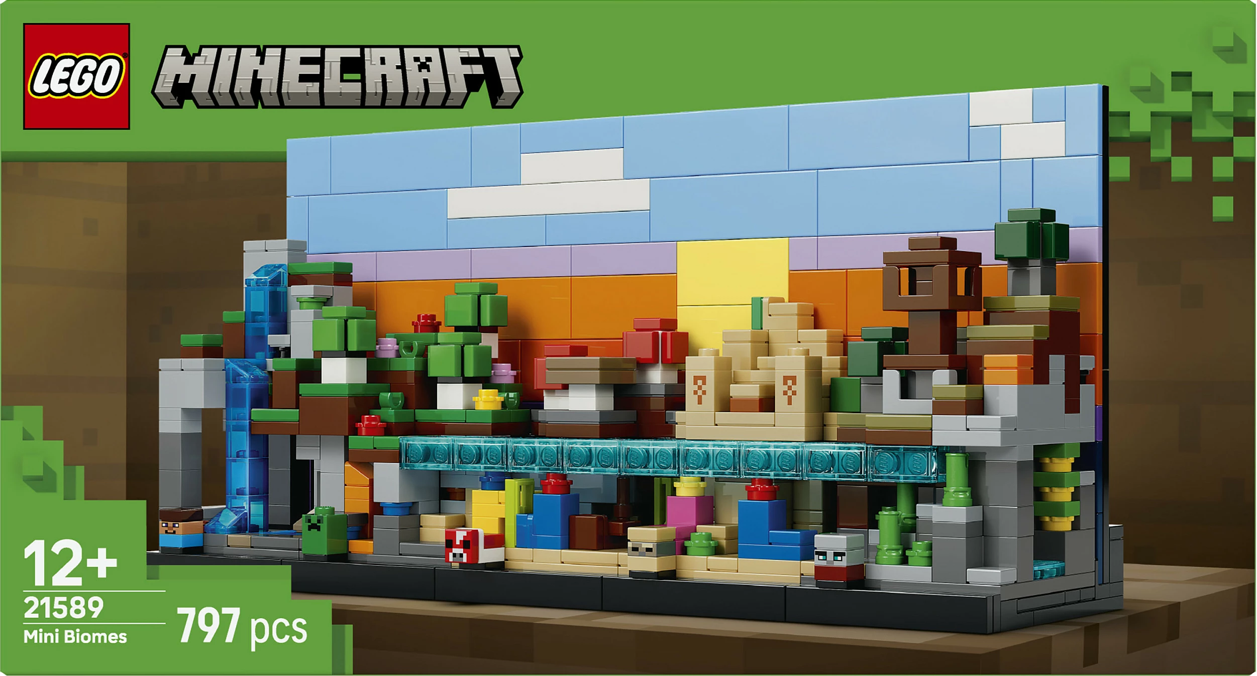 Set ndërtimi LEGO Minecraft Mini Biomes 21589, 797 copë, 12+, shumëngjyrësh