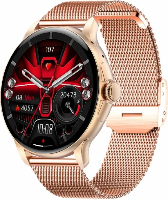 Smartwatch për femra Rubicon, rozë gold