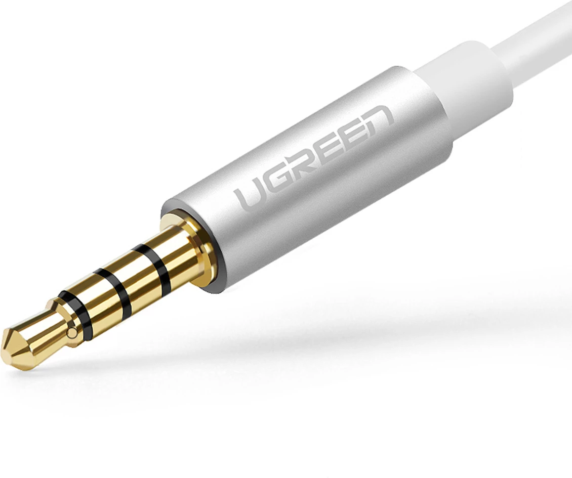 Kabllo ndarëse audio Ugreen AV141, 3.5 mm mini jack mashkull në 2 x 3.5 mm mini jack femër (mikrofon + audio), e zezë