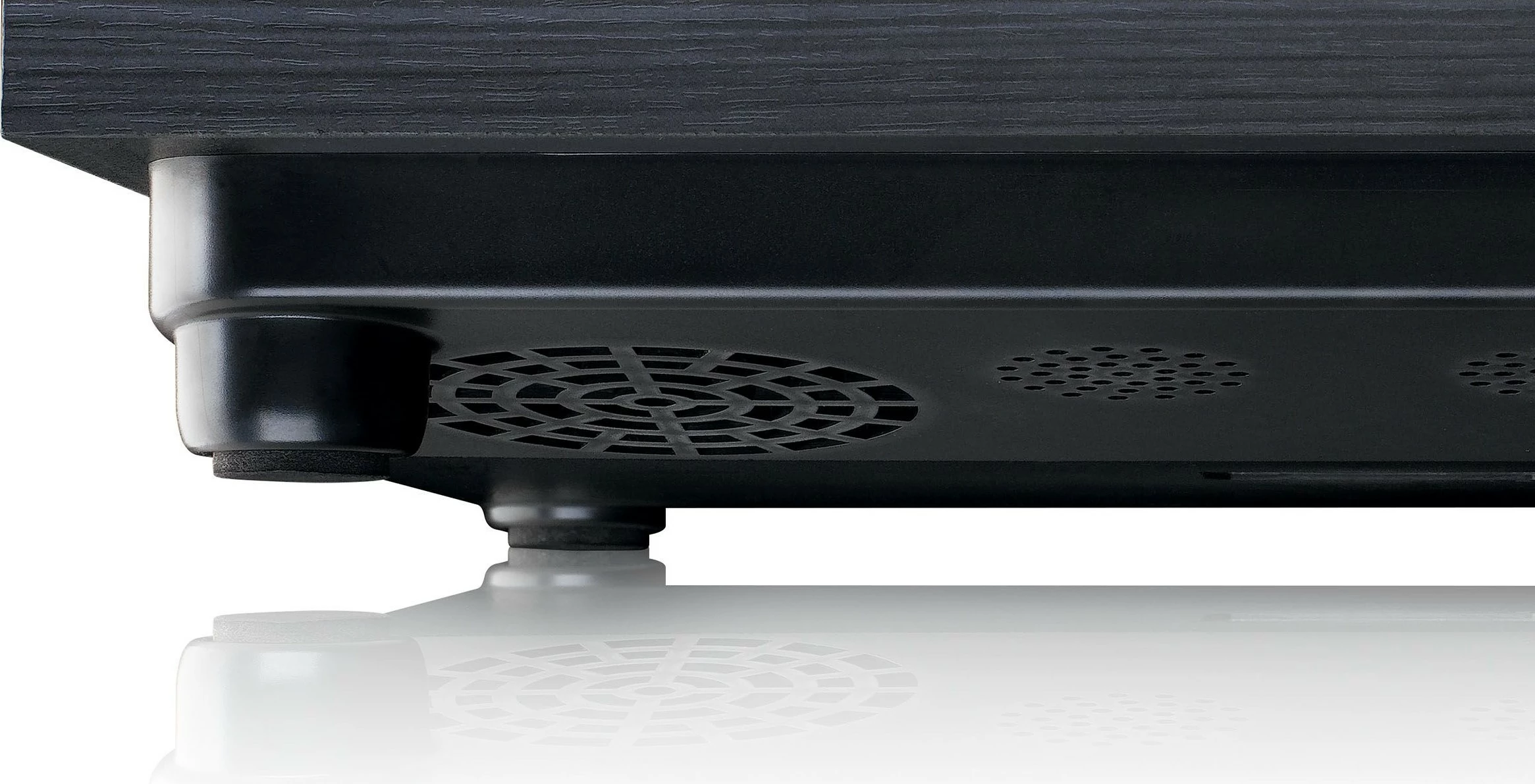 Pllakadisk Lenco LS-10BK me altoparlantë, 3.5mm, RCA, zi/druri