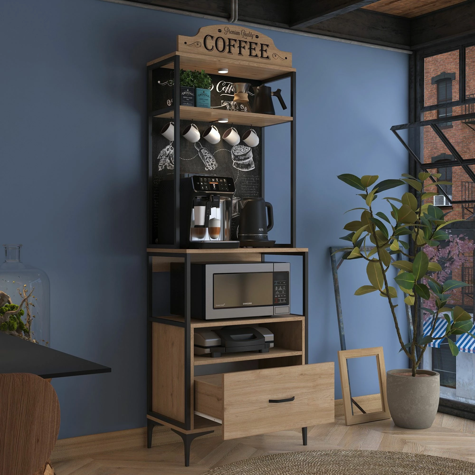 Dollap multifunksional Hanah Home, JE154 - 3130, ngjyrë arre