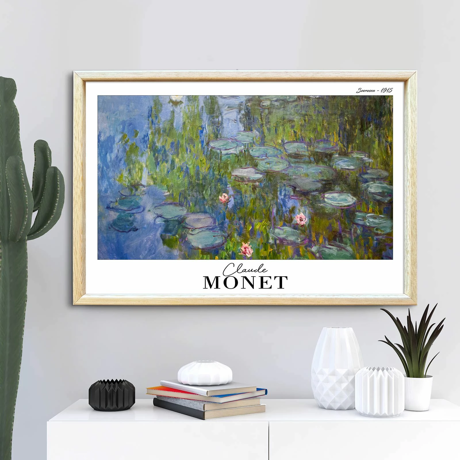 Pikturë dekorative me kornizë, Monet, shumëngjyrëshe, 42x62cm