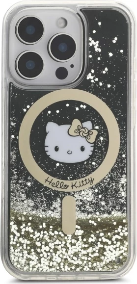 Mbështjellës Hello Kitty Liquid Glitter Fever MagSafe për iPhone 16 Pro, ari