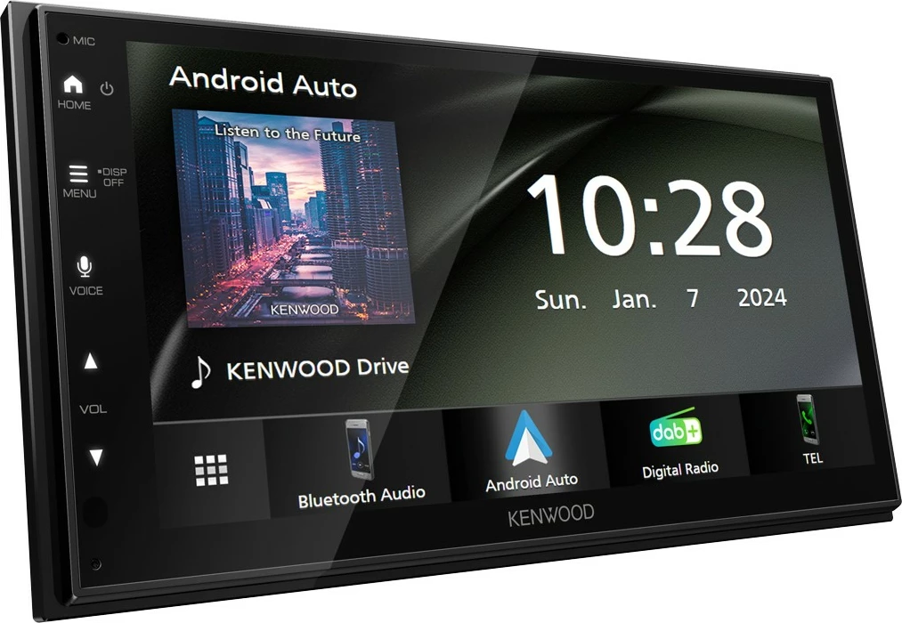 Radio multimedia Kenwood DMX5023DAB, 6.8 inç, Bluetooth, Android Auto, Apple CarPlay, e zezë