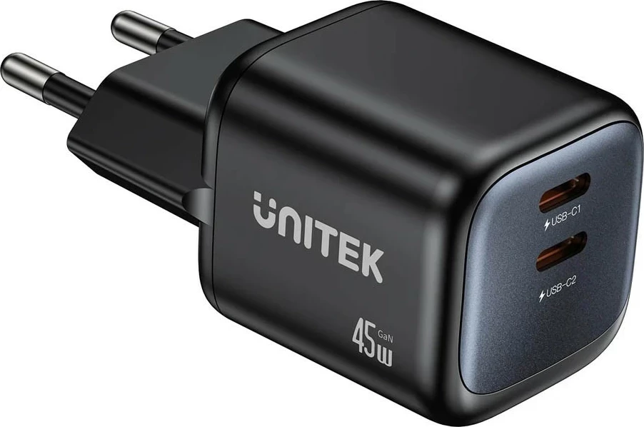 Karikues Unitek 45W, 2xUSB-C, PD 3.0, QC, i zi