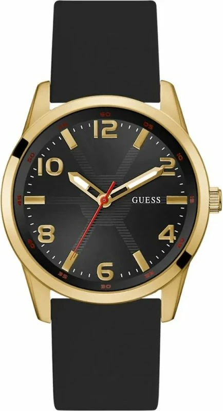 Orë dore meshkuj Guess Monte GW0805G2, e zezë/ari, set me kuti