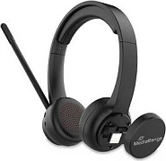 Kufje me mikrofon MediaRange MROS307, Wireless Bluetooth 5.2, 55 orë, USB-C, të zeza