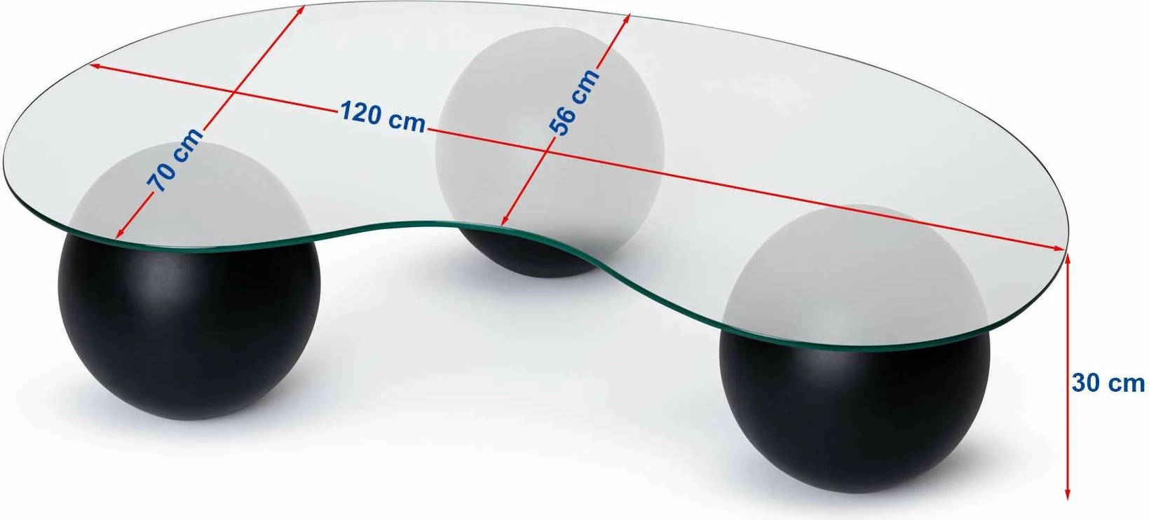 Tavolinë kafeje Skye Decor, sferë, ngjyrë arre, gri