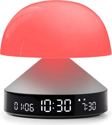 Llambë me orë alarmi 3n1 Lexon Mina Sunrise LR153AP, LCD, alumin