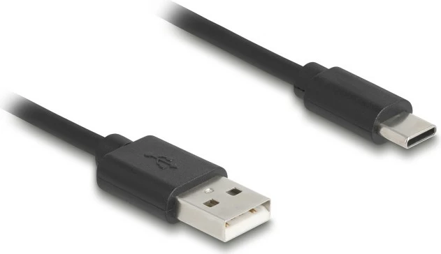 USB kabllo DeLOCK 90368, USB A në USB C, 0.75m, USB 2.0, e zezë