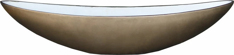 Enë dekorative AMBROSIA, gur sintetik, ngjyrë bronzi antik, 60x14x15cm