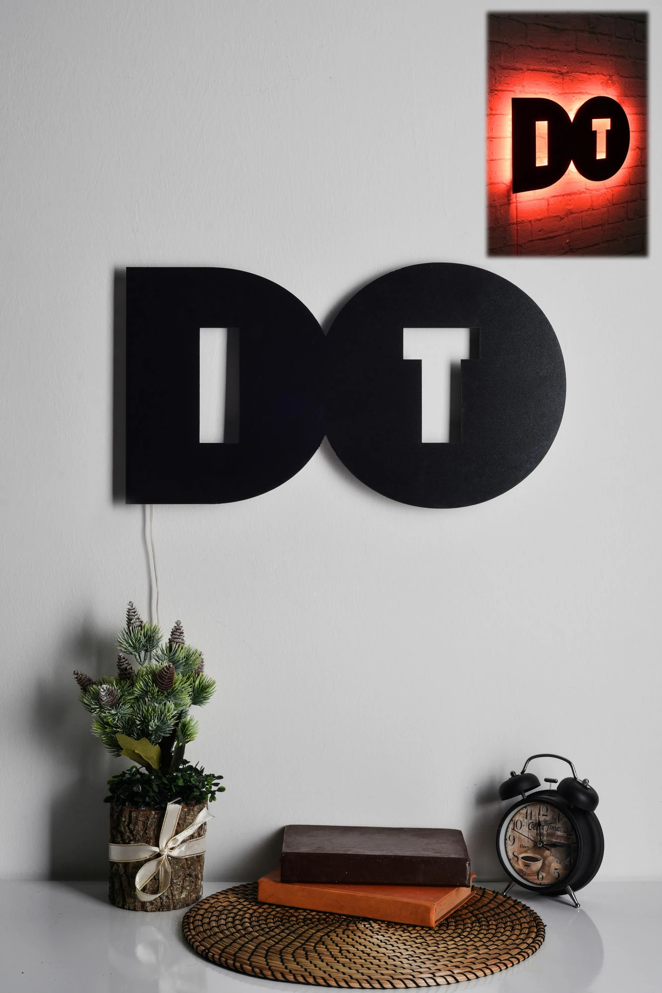 Ndriçim dekorativ LED, Wallity Do It, ngjyrë e kuqe
