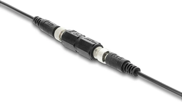 Adapter DC barrel jack DeLOCK 5.5x2.1mm femër-në-femër me filetë, i zi