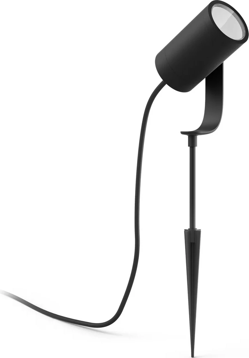 Spot dritë Philips Hue Lily, LED, smart, 8W, alumini, i zi