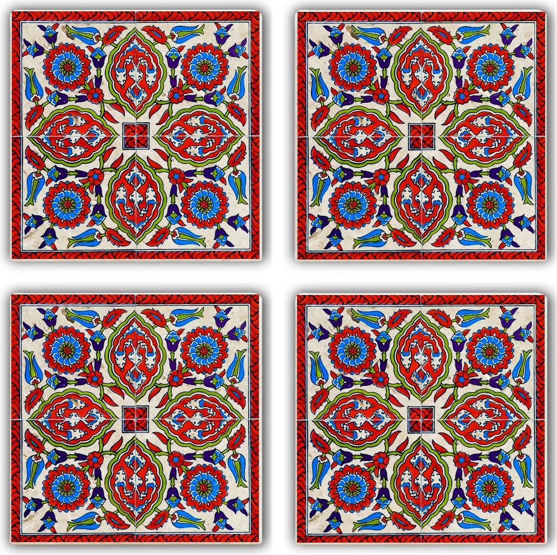 Set nënshimesh prej guri natyral, shumëngjyrëshe, 4 copë, TAB218511654