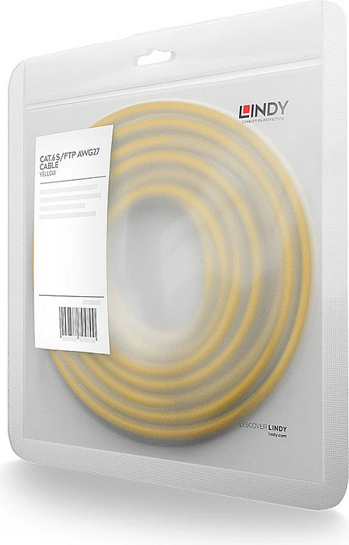 Kabllo rrjeti LINDY 47762, Cat6 S/FTP, 1m, RJ45-RJ45, e verdhë