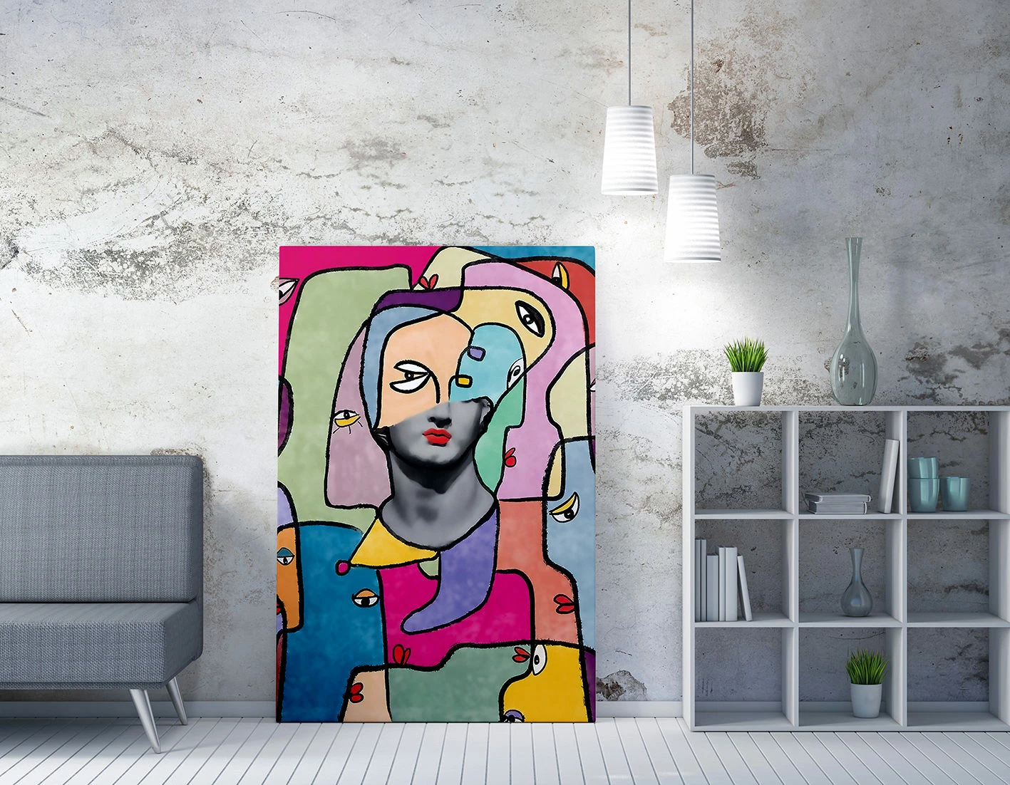 Pikturë dekorative në kanavacë, Wallity WY212, shumëngjyrëshe, 50x70cm