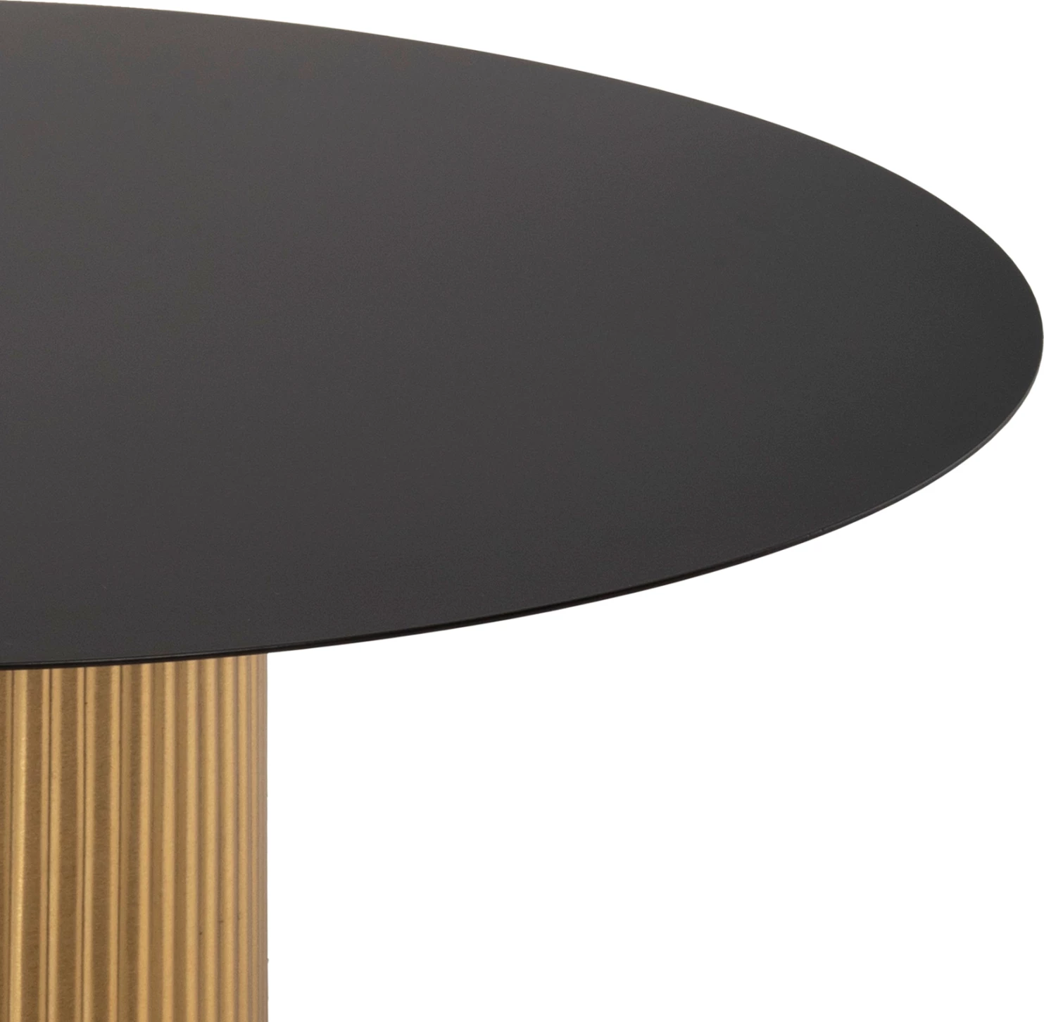 Tavolinë kafeje CLAD FH9674 metalike, ngjyrë ari dhe e zezë, Φ80x32H cm