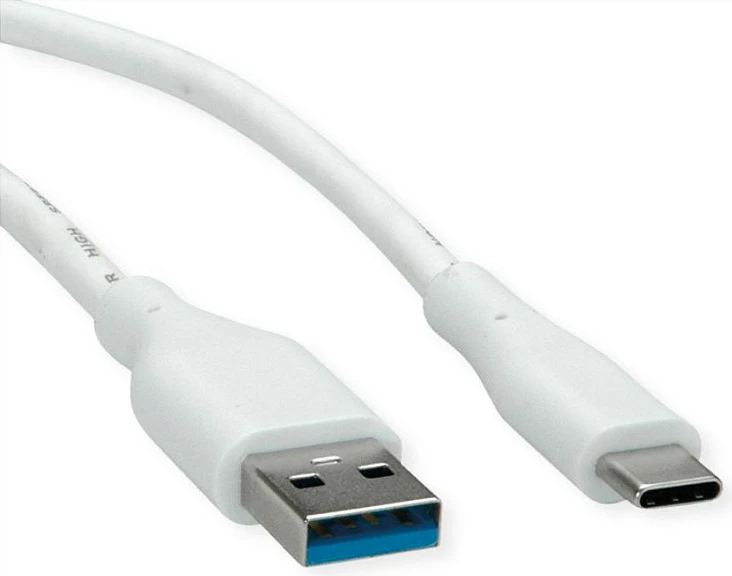 Kabllo USB VALUE 11.99.9036, USB-A në USB-C, 3 m, USB 3.2 Gen 1, 5 Gbit/s, e bardhë