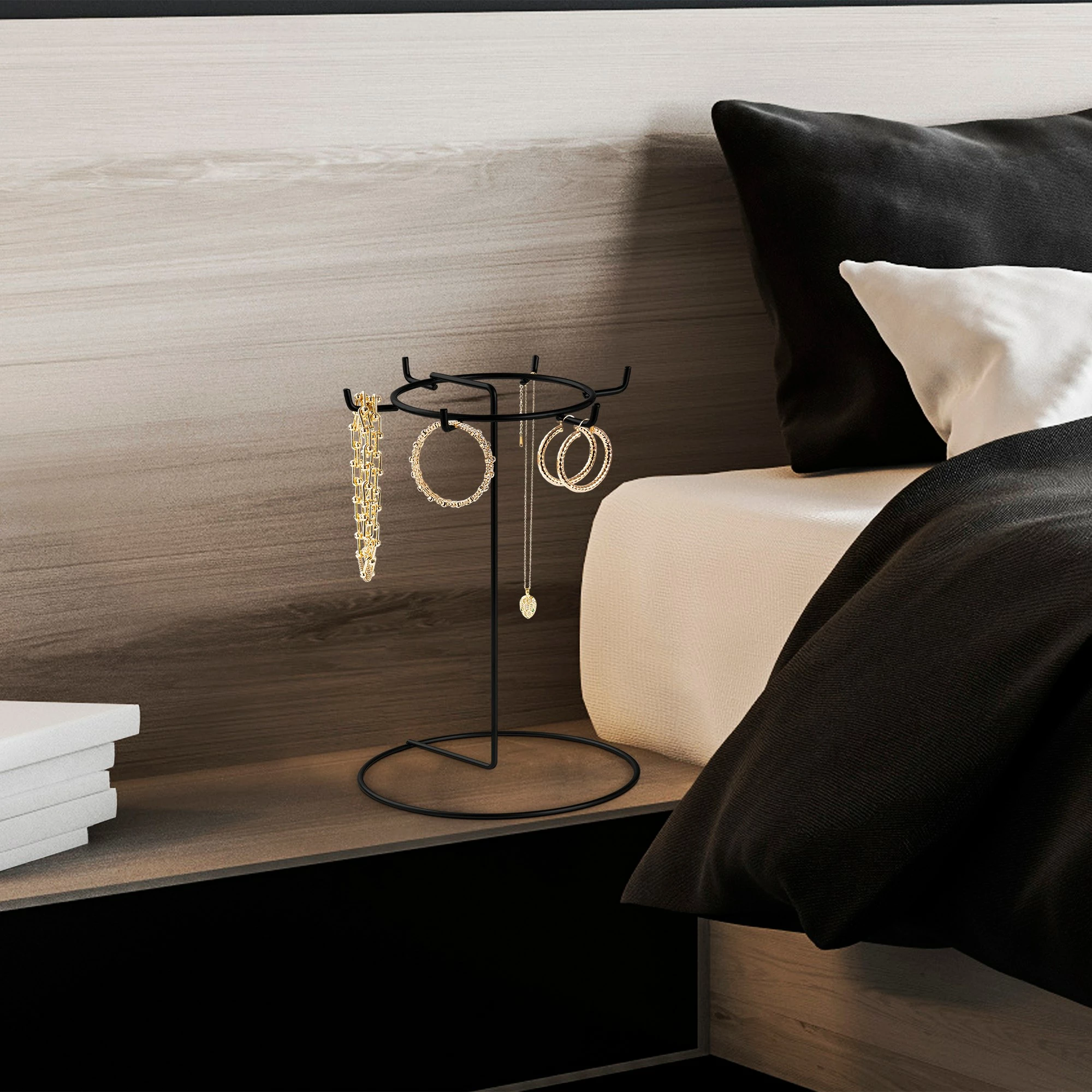 Stendë organizuese për stoli, dizajn Aberto, TK-001-B, e zezë