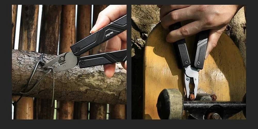 Multitool NEXTOOL GEMINI 13-in-1 me kaçavidë elektrike, çelik inox