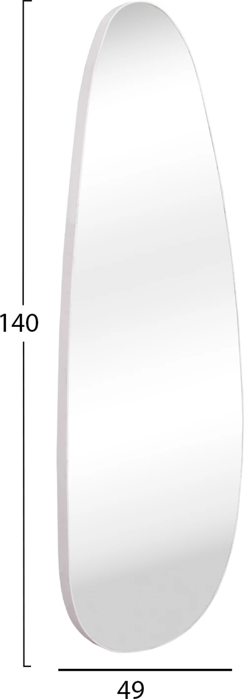 Pasqyrë muri CRITHER, kornizë MDF e bardhë, FH4486.12, 49x140cm