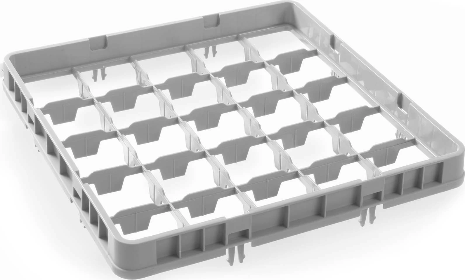 Zgjatues gjysmë-drop për shportë gotash, Amerbox, 25 ndarje, Ø gotës max 87 mm, polipropilen, gri