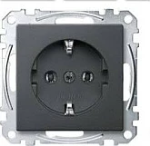 Prizë muri Merten MEG2301-0414, Type F (Schuko), 16A 250V, antracit
