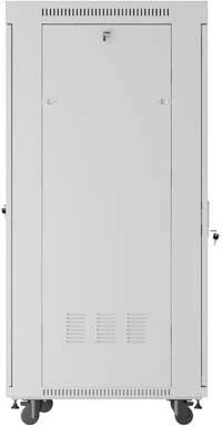 Kabinet rack LANBERG 19" 32U 600x800, derë e xhamtë, stojë, gri