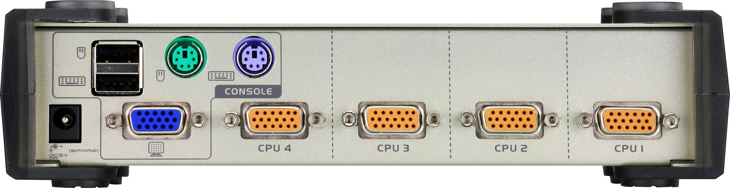 Switch KVM ATEN CS84U, 4 porta USB/PS/2 VGA, QXGA 2048x1536, zi/gri