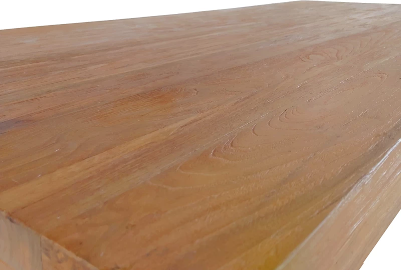 Tavolinë Wooly dru tik, hije natyrale, 220x90x75cm