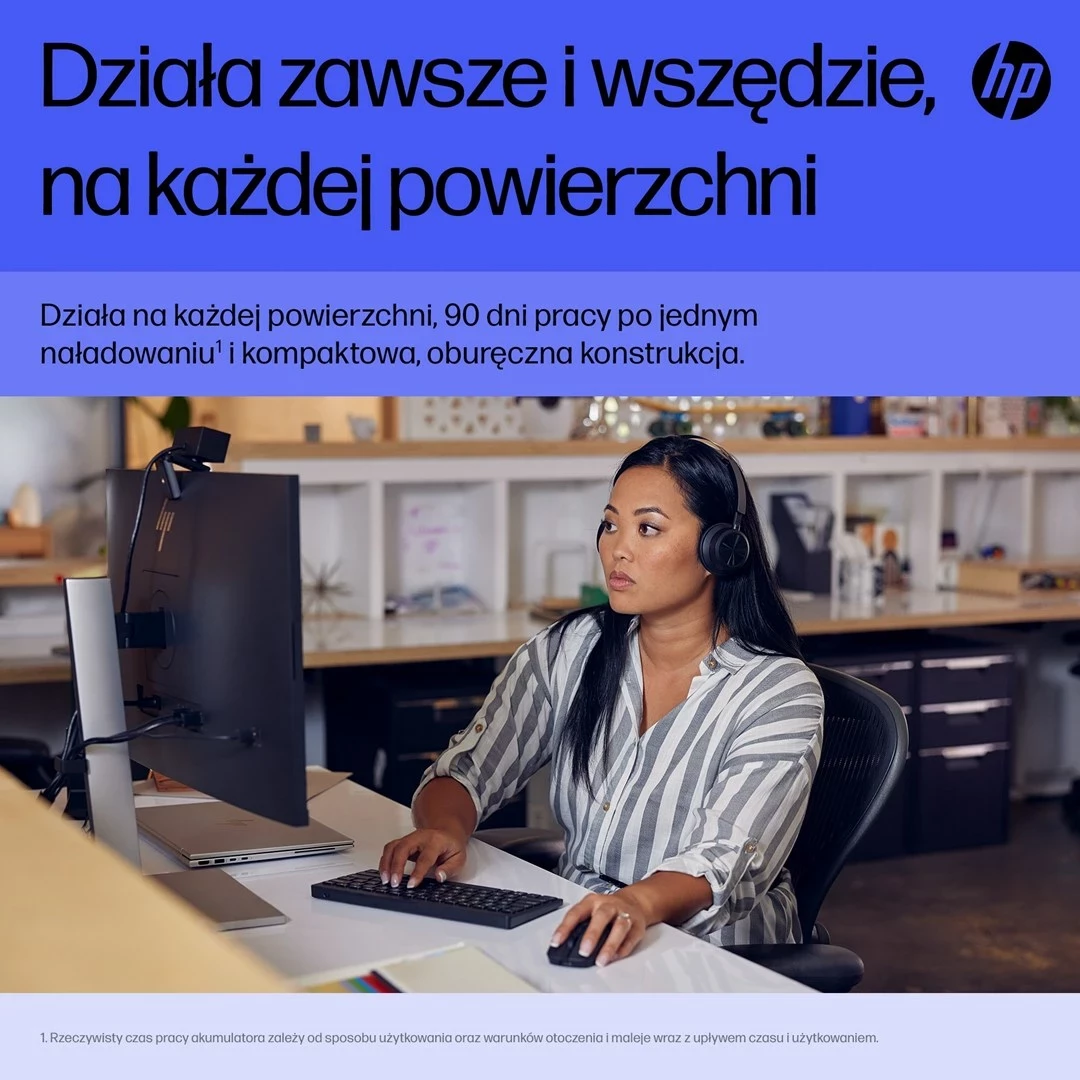 Maus HP 715 i rikarikueshëm për shumë pajisje, i zi