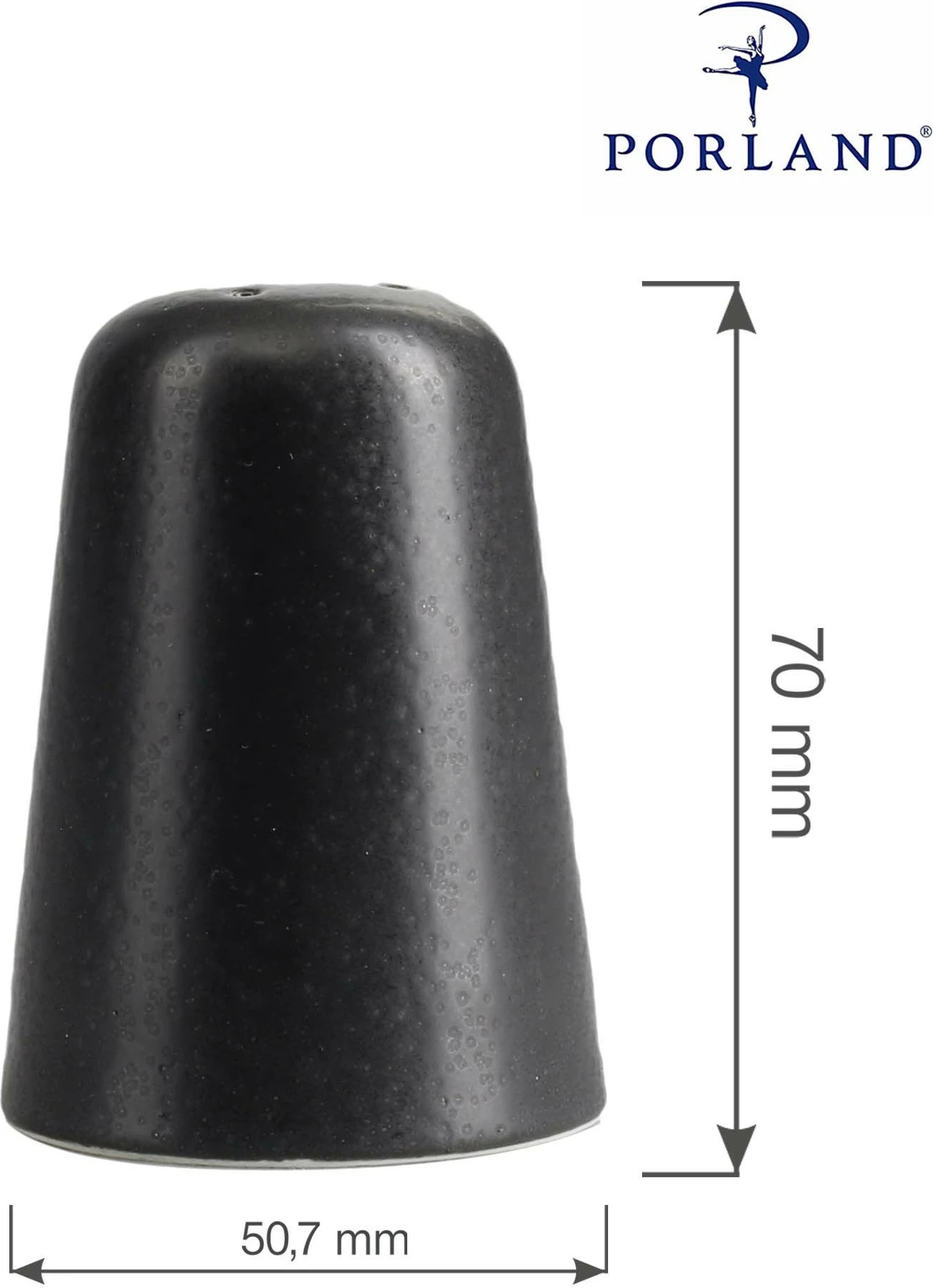 Kripore Porland Seasons Coal, porcelan, set 6 copë, e zezë