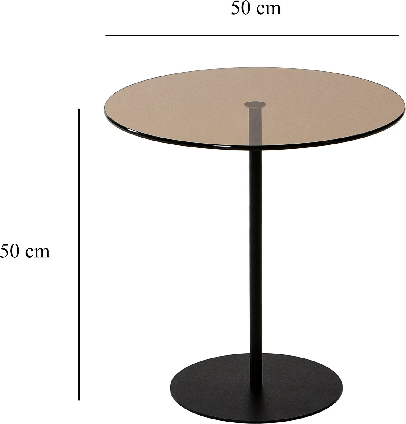 Tavolinë anësore Skye Decor, Chill-Out, e zezë, bronzi