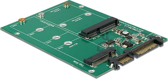 Adapter SATA për SSD M.2/mSATA DeLOCK 62670, 6 Gbit/s, internal, jeshile