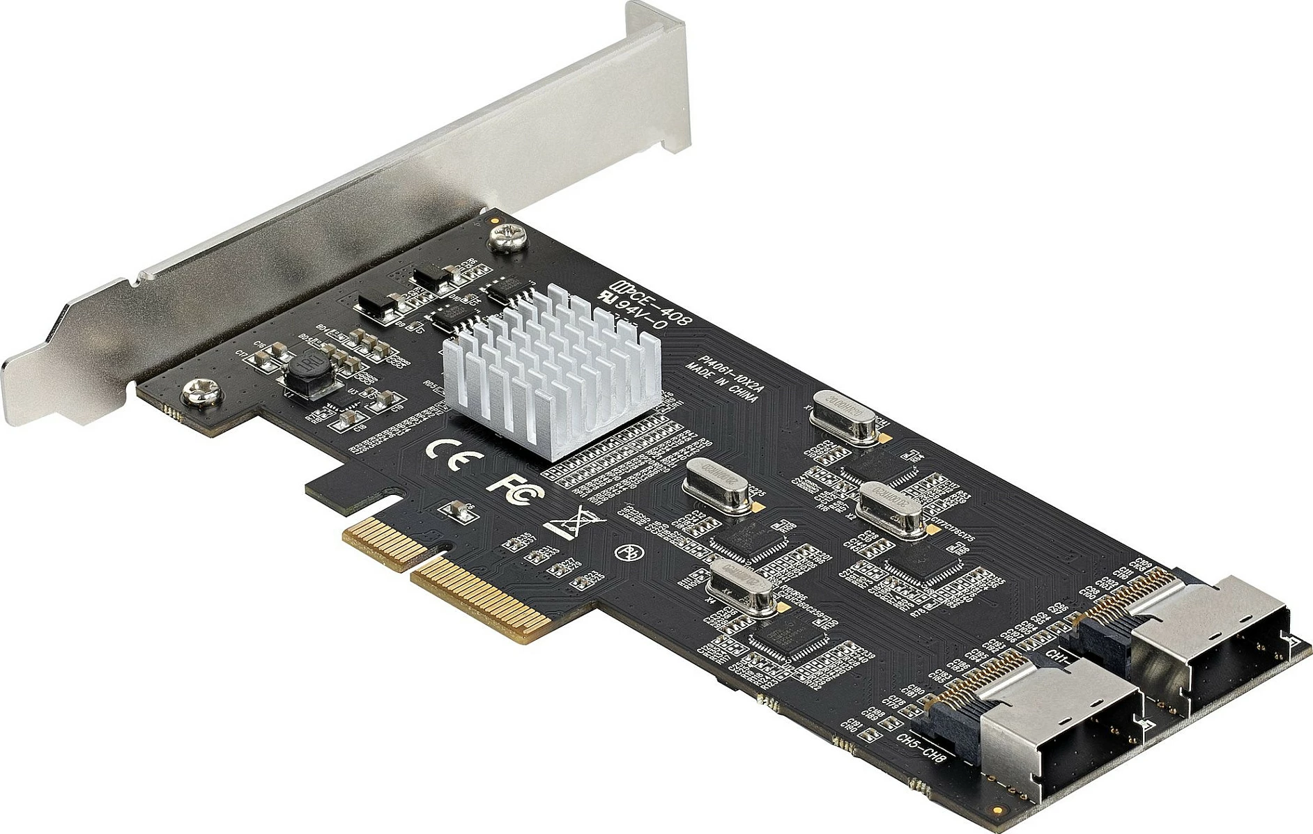 Kartë kontrolleri SATA StarTech 8-Port, PCIe x4 Gen2, 6Gbps, 2x Mini-SAS, me kabllo Mini-SAS në 4x SATA, e zezë