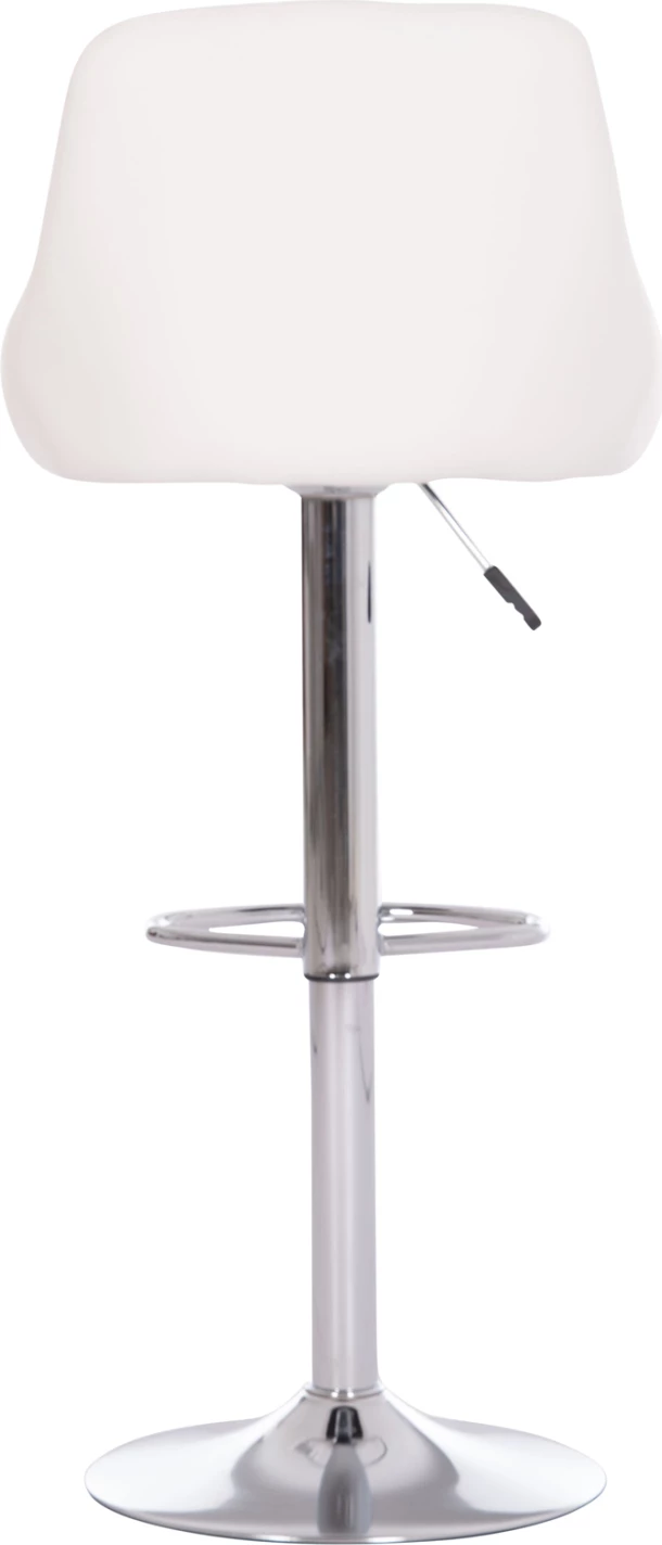 Karrige për bar ROSE, bazë kromi, lëkurë PU e bardhë, set prej 2 copësh, 48x45x105cm