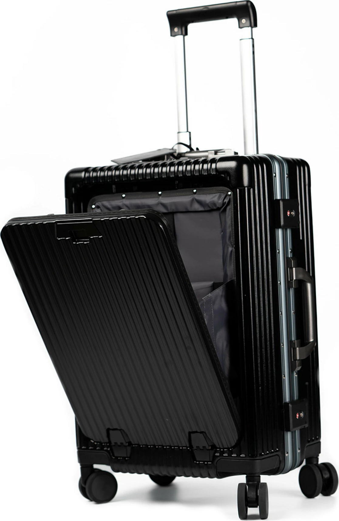 Valixhe dore RealPower HGP-1, TSA, me ndarje për laptop, 4 rrota, e zezë
