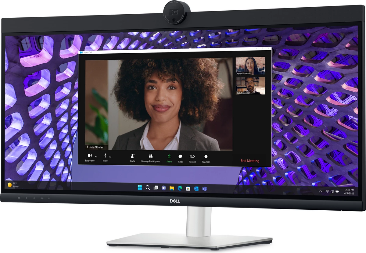 monitor Dell P3424WEB 34 inç ultrawide me kamerë, e zezë