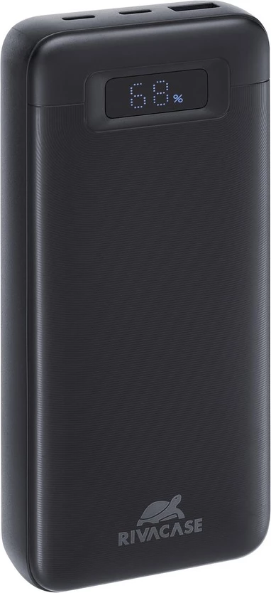 Powerbank RIVACASE VA1082 Turbo, 20000 mAh, 65W, PD 3.0/QC 3.0, e zezë