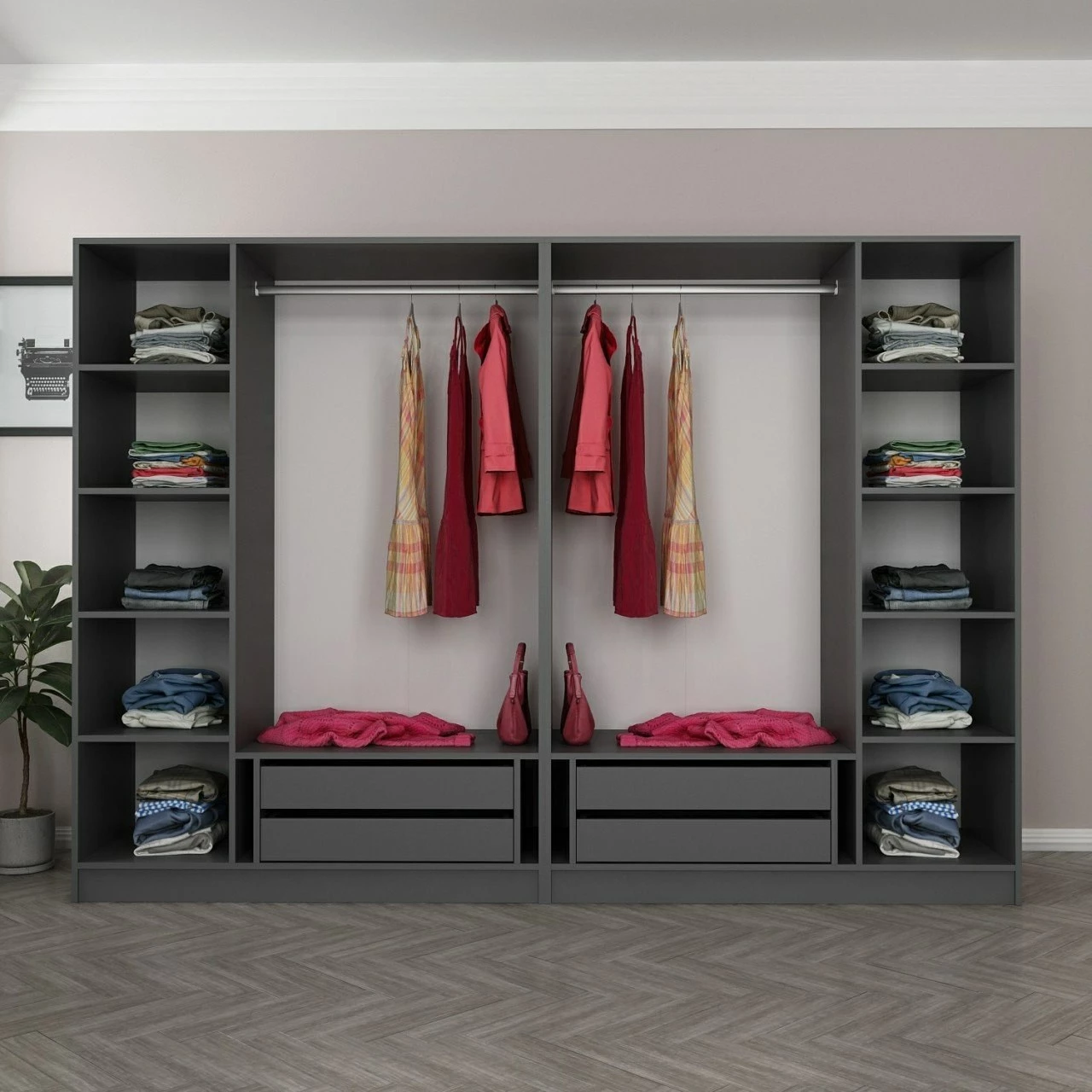 Dollap Skye Decor, anthracite, Kale - 5094