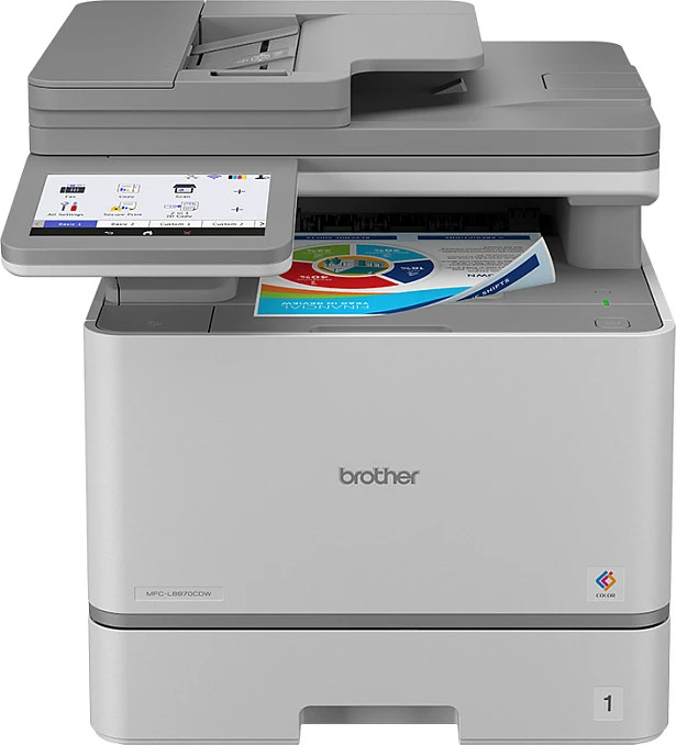 Printer multifunksional Brother MFC-L8970CDW, lazer me ngjyra A4, 31ppm, duplex, ADF 80 fletë, 250 fletë, gri