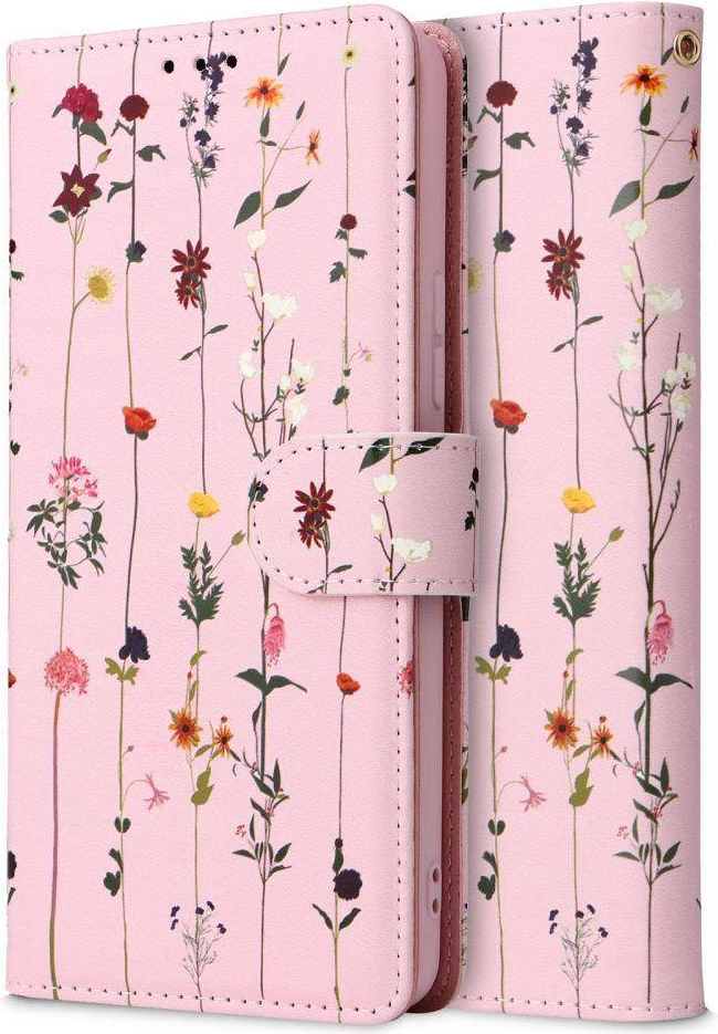 Mbështjellës flip me portofol HAVANA Onasi për Samsung Galaxy A14, rrip magnetik, xhepa për karta, Spring Pink