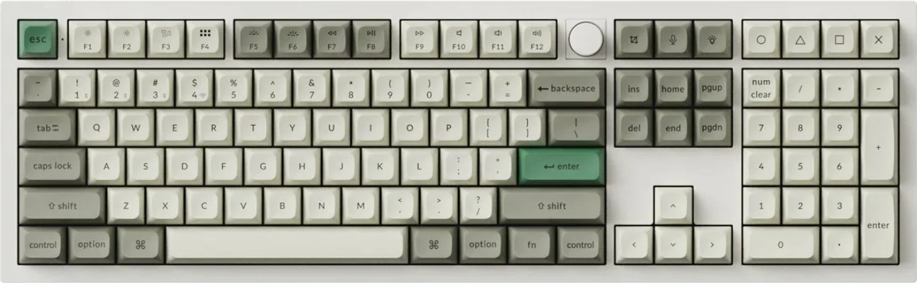 Tastierë gaming Keychron Q6 HE 100% QMK/VIA, Gateron Double-Rail Magnetic Nebula, RGB, US layout, e bardhë