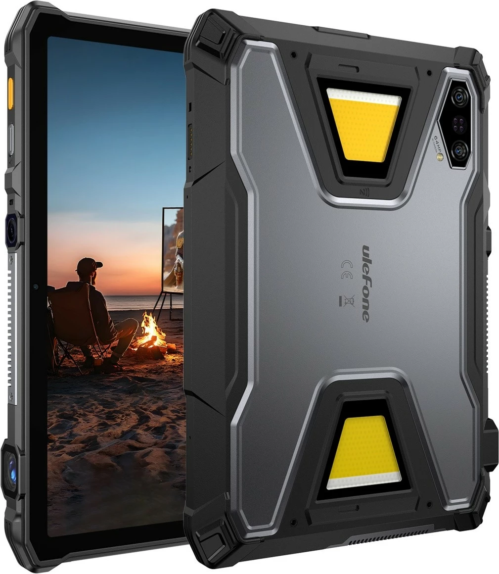 Tablet ULEFONE Armor Pad 5 Ultra 5G 11\" 12GB/512GB me projektor DLP 200LM IP69K, e zezë, set me mbajtëse