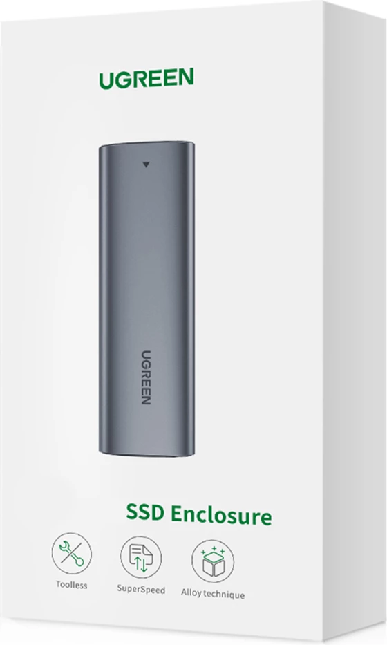 Kasë Ugreen CM400 për SSD M.2 B-Key SATA, USB 3.2, 5Gbps, Gri