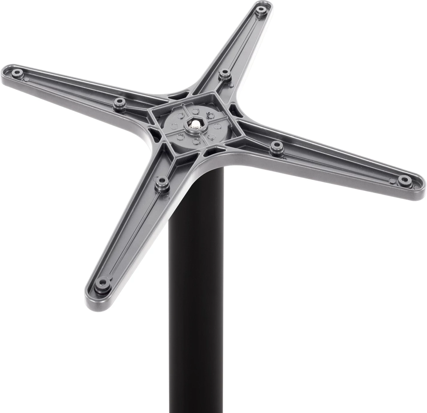 Bazë alumini FH460.01, e zezë mat, 66x66x73cm me kryq 48x48cm